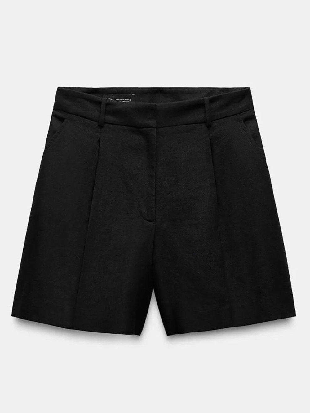 Zara Tailored Linen Blend Vest & High-Rise Shorts Set of 2 Black & Ecru Size M - Picture 5 of 15